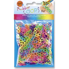 Gumki RUBBER LOOPS, ósemki, 500szt., mix kolorów 8949324 4001868070354