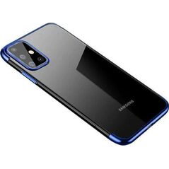 Hurtel Clear Color case żelowy pokrowiec etui z metaliczną ramką Samsung Galaxy A72 4G niebieski 8950447 9111201939189