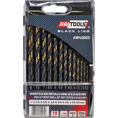 Wiertło AWTools AWTOOLS WIERTŁO METAL HSS M2 KPL. 13SZT./2- 8MM/ PREMIUM AW42002 AWTOOLS 9007674 5903678606398