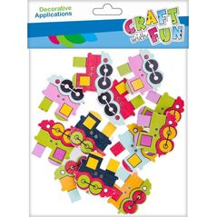 Craft with Fun OZDOBA DEK DREW SPRZYL LOKOMOTYWA 12SZT CF 12/43 9048591 5908275111221