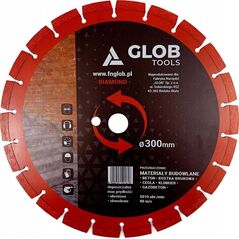Glob Tarcza diamentowa GLOB TOOLS Materiały budowlane średnica 300mm 9295413 5903707501786