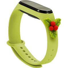 Hurtel Strap Xmas opaska do Xiaomi Mi Band 4 / Mi Band 3 świąteczny silikonowy pasek bransoletka zielony (jemioła) 9386814 9145576220740