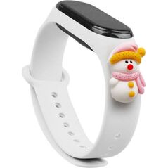 Hurtel Strap Xmas opaska do Xiaomi Mi Band 4 / Mi Band 3 świąteczny silikonowy pasek bransoletka biały (bałwanek 2) 9386823 9145576220832