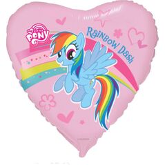 Flexmetal Balon foliowy 18" FX - "Pony z tęczą", pakowany 9423018 8435102309171
