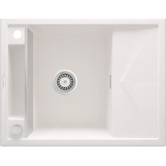 Zlewozmywak Deante MAGNETIC - granitowy magnetyczny 1-komorowy z ociekaczem Biały (ZRM A11A) 9458817 5907650874881