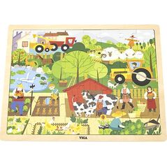 Viga Viga 44588 Puzzle na podkładce 48 elementów - poznajemy farmę 9500813 6971608445880