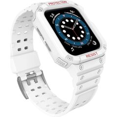 Hurtel Protect Strap Band opaska z etui do Watch 7 / 6 / 5 / 4 / 3 / 2 / SE (41 / 40 / 38mm) obudowa pancerny pokrowiec na zegarek biały 9537651 5907769311932