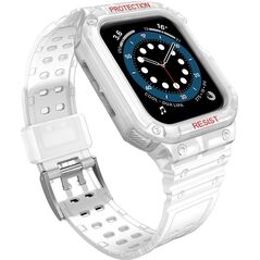 Hurtel Protect Strap Band opaska z etui do Watch 7 / 6 / 5 / 4 / 3 / 2 / SE (45 / 44 / 42mm) obudowa pancerny pokrowiec na zegarek biały 9537667 9145576231746