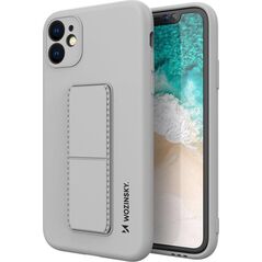 Wozinsky Wozinsky Kickstand Case elastyczne silikonowe etui z podstawką Samsung Galaxy A22 4G szary 9599018 9145576226834