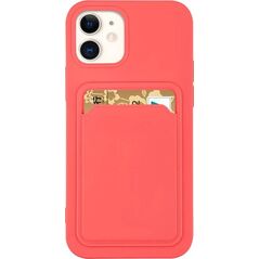 Hurtel Card Case silikonowe etui portfel z kieszonką na kartę dokumenty do iPhone 12 Pro Max pomarańczowy 9599141 9145576228173
