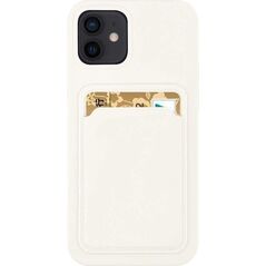 Hurtel Card Case silikonowe etui portfel z kieszonką na kartę dokumenty do Samsung Galaxy A42 5G biały 9599201 9145576228807