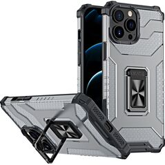 Hurtel Crystal Ring Case pancerne hybrydowe etui pokrowiec + magnetyczny uchwyt iPhone 12 Pro Max czarny 9599396 9145576226278