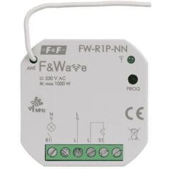 F&F Radiowy pojedyńczy przekaźnik wielofunkcyjny, do instalacji bez przewodu neutralnego F&ampWave FW-R1P-NN 9643843 5902431672977