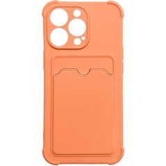 Hurtel Card Armor Case etui pokrowiec do iPhone 13 Pro portfel na kartę silikonowe pancerne etui Air Bag pomarańczowy 9651995 9145576234563