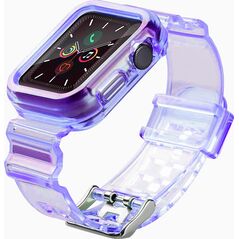 Hurtel Strap Light Set silikonowa opaska pasek bransoleta bransoletka etui do zegarka Watch 3 38mm / Watch 2 38mm fioletowy 9652259 9145576223864