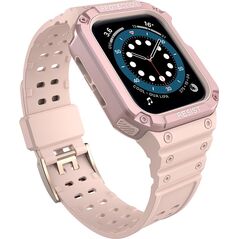 Dux Ducis Protect Strap Band opaska z etui do Watch 7 / 6 / 5 / 4 / 3 / 2 / SE (45 / 44 / 42mm) obudowa pancerny pokrowiec na zegarek różowy 9652314 9145576231760