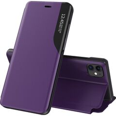 Hurtel Eco Leather View Case elegancki futerał etui z klapką i funkcją podstawki iPhone 13 mini fioletowy 9676269 9145576231272