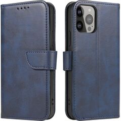 Hurtel Magnet Case elegancki futerał etui pokrowiec z klapką i funkcją podstawki iPhone 13 Pro niebieski 9676317 9145576230657