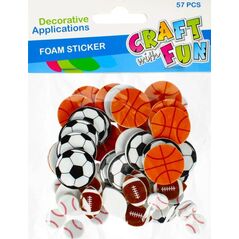 Craft with Fun OZDOBA DEK EVA PILKI SPRZYL 57SZT CF PBH 12/288 9699955 5908275191674