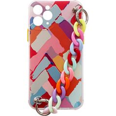 Hurtel Color Chain Case żelowe elastyczne etui z łańcuchem łańcuszkiem zawieszką do Samsung Galaxy A22 4G wielokolorowy (3) 9736595 9145576224960