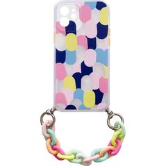 Hurtel Color Chain Case żelowe elastyczne etui z łańcuchem łańcuszkiem zawieszką do Samsung Galaxy S21 5G wielokolorowy (1) 9736613 9145576224625