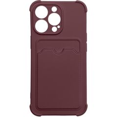 Hurtel Card Armor Case etui pokrowiec do iPhone 11 Pro portfel na kartę silikonowe pancerne etui Air Bag malinowy 9738684 9145576235058