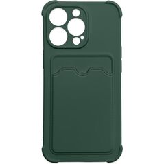 Hurtel Card Armor Case etui pokrowiec do Samsung Galaxy A22 4G portfel na kartę silikonowe pancerne etui Air Bag zielony 9738753 9145576236734