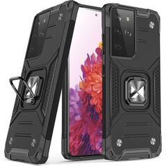 Wozinsky Wozinsky Ring Armor pancerne hybrydowe etui pokrowiec + magnetyczny uchwyt Samsung Galaxy S22 Ultra czarny 9738781 9145576239827