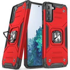 Wozinsky Wozinsky Ring Armor pancerne hybrydowe etui pokrowiec + magnetyczny uchwyt Samsung Galaxy S22+ (S22 Plus) czerwony 9738782 9145576239759