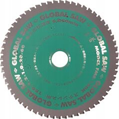 GLOBAL SAW Piła tarczowa do cięcia stali nierdzewnej GLOBAL SAW 150 x 1,2/1,0 x 20mm / 60z CERMET 9814943 4920350005059