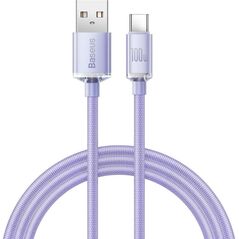 Kabel USB Baseus USB-A - USB-C 1.2 m Fioletowy (baseus_20220224125446) 9900305 6932172602826