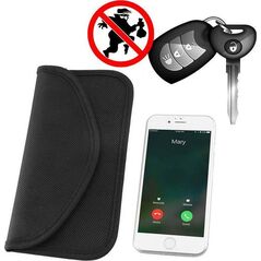 Hurtel Etui antykradzieżowe na klucze samochodowe telefon blokujące fale radiowe Faraday Box klatka Faradaya 20 cm x 11 cm czarny 9902701 9111201906839