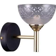 Kinkiet Italux Kinkiet LAMPA ścienna TOMASSO WL-43027-1 Italux klasyczna OPRAWA kryształowa złota czarna 9932729 5902854531066