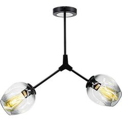 Lampa wisząca Mdeco Modernistyczna LAMPA sufitowa ELM1962/2 BLACK-TR MDECO szklana OPRAWA regulowana chemistry czarna przezroczysta 9935205 5907737331368