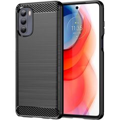 Hurtel Carbon Case elastyczne etui pokrowiec Motorola Moto G Stylus 2022 czarny 9939009 9145576240120