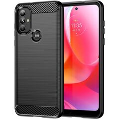 Hurtel Carbon Case elastyczne etui pokrowiec Motorola Moto G Power 2022 czarny 9939010 9145576240113
