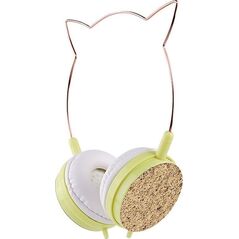Słuchawki Partner Tele.com Słuchawki nagłowne CAT EAR model YLFS-22 Jack 3,5mm złote 9940214 5903396142185