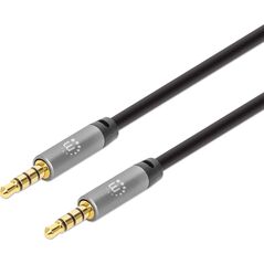 Kabel Manhattan Jack 3.5mm - Jack 3.5mm 5m szary (356015) 10009321 766623356015