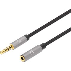 Kabel Manhattan Jack 3.5mm - Jack 3.5mm 1m szary (356022) 10009322 766623356022