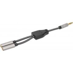 Manhattan MANHATTAN Kopfhörer-Splitterkabel mit Aux Y-Audioadapter 10009324 766623356114