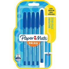 Paper Mate PAPER MATE Kugelschreiber InkJoy 100 Kappe 5er blau M 1.0mm Blister 10034717 3501179567273