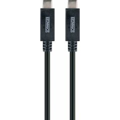 Kabel USB Schwaiger USB-C - USB-C 1 m Czarny (LK101C531) 10035051 4004005027143