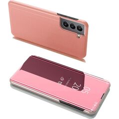 Hurtel Clear View Case futerał etui z klapką Samsung Galaxy S22+ (S22 Plus) różowy 10062492 9145576240908