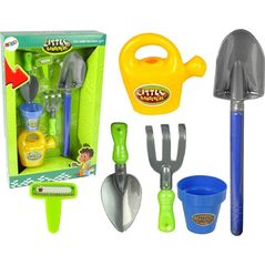 LeanToys Zestaw Ogrodowy Wiaderko Łopatka Konewka Doniczka Szpadel 10074091 5904204759373