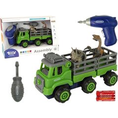 LeanToys Ciężarówka Transport Dinozaury Wkrętarka Śrubokręt Do Rozkręcania 10074119 5904204758918