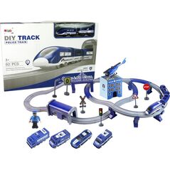 LeanToys Zestaw Miasteczko Policja Pociąg Niebieski 203 km/h 10074136 5904204757683
