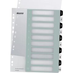 Leitz Przekładki plastikowe do nadruku tekstu na kartę, Leitz WOW, 110, biało-czarne 12150000 10087573 4002432120376