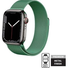 Crong Pasek ze stali nierdzewnej Crong Milano Steel do Apple Watch 42/44/45 mm zielony 10182791 5904310701327