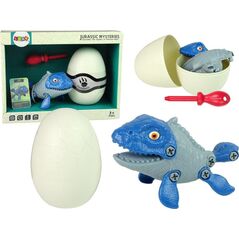 LeanToys Zestaw Dinozaur Mosasaur z Jajkiem DIY Śrubokręt Niebieski 10351764 5904665992548
