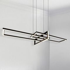 Lampa wisząca Trio Czarny zwis ledowy Salinas 320310332 ramki 34W 3000K nad łóżko 10484272 4017807487923